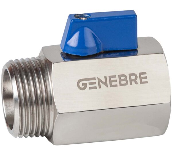 1-piece body reduced bore polished ball valve M-F