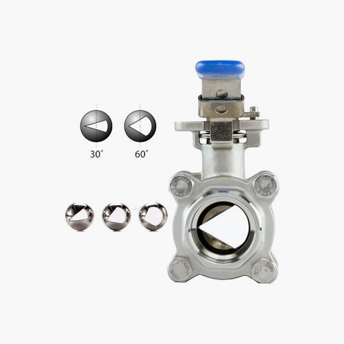 3-piece body "V" control ball valve