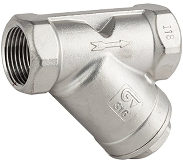 Threaded CF8M Y-Strainer PN40