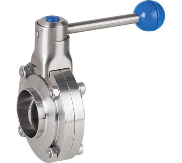 Sanitary Butterfly Valve Welded Ends