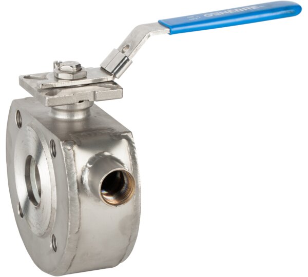 1-piece full bore ball valve with heating jacket